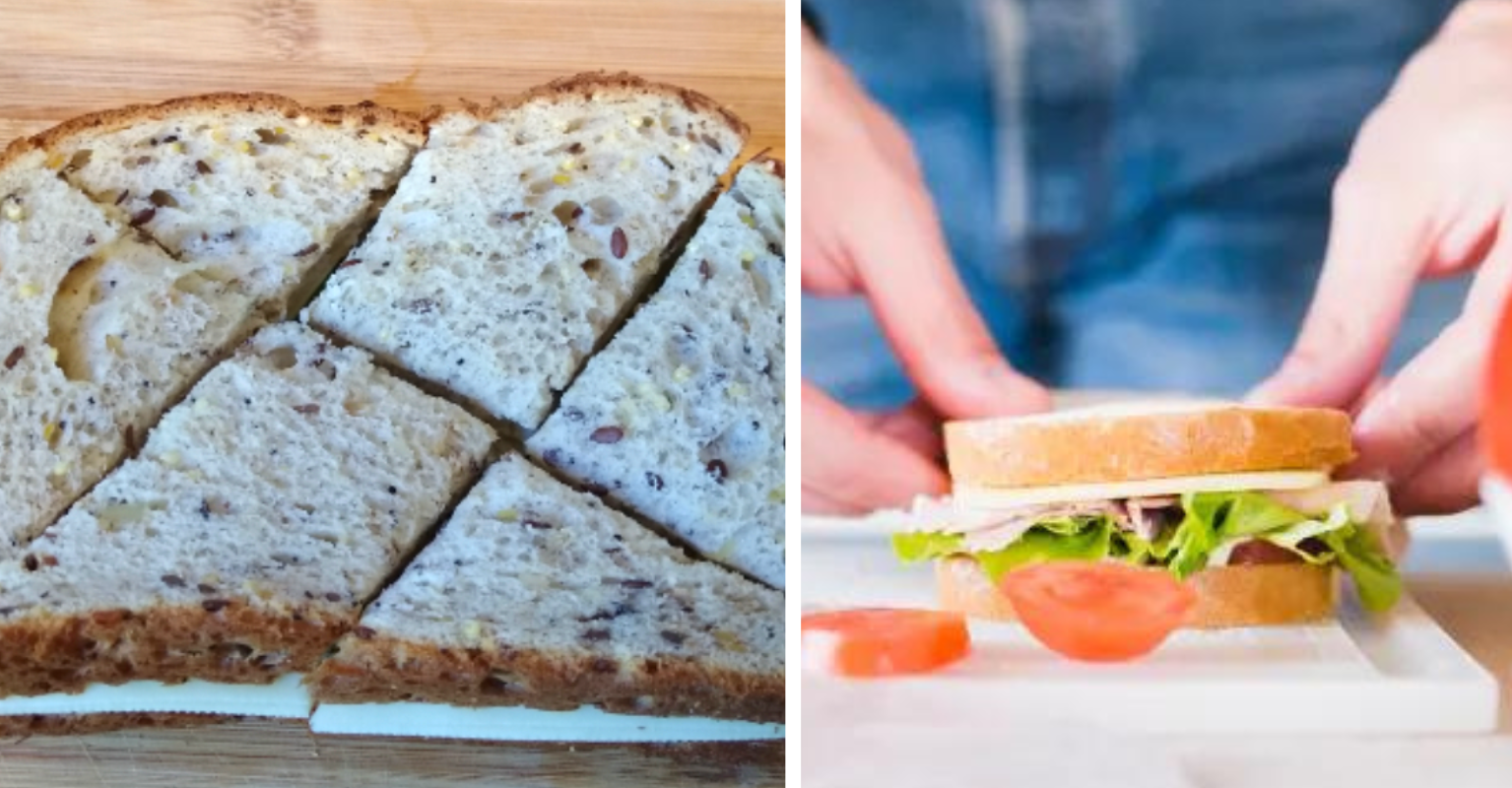 Woman shares 'chaotic' way she cuts sandwich on Reddit