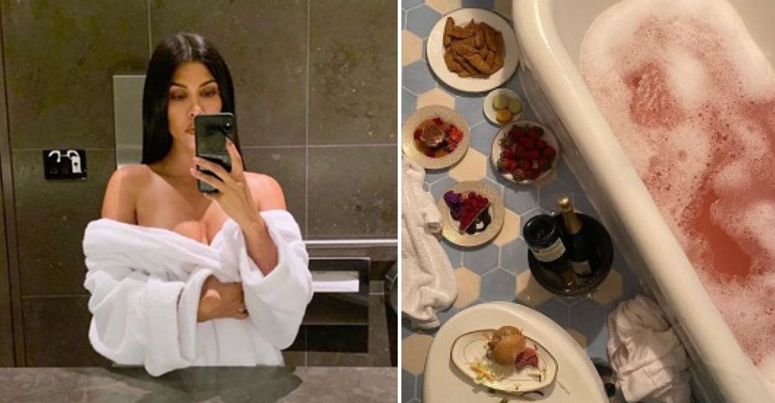 Kourtney Kardashian posts picture of food in the bathroom
