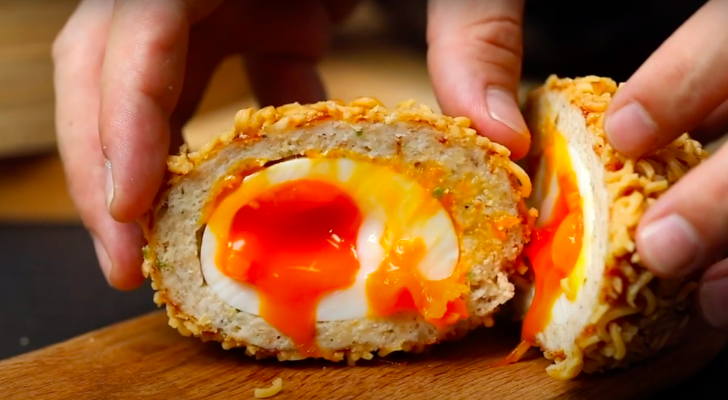 Chicken Ramen Scotch Egg Recipe | Twisted