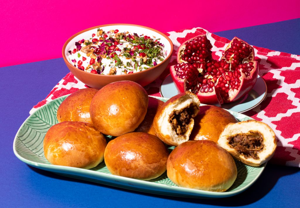 Fesenjan Persian Chicken Stuffed Buns Recipe | Twisted