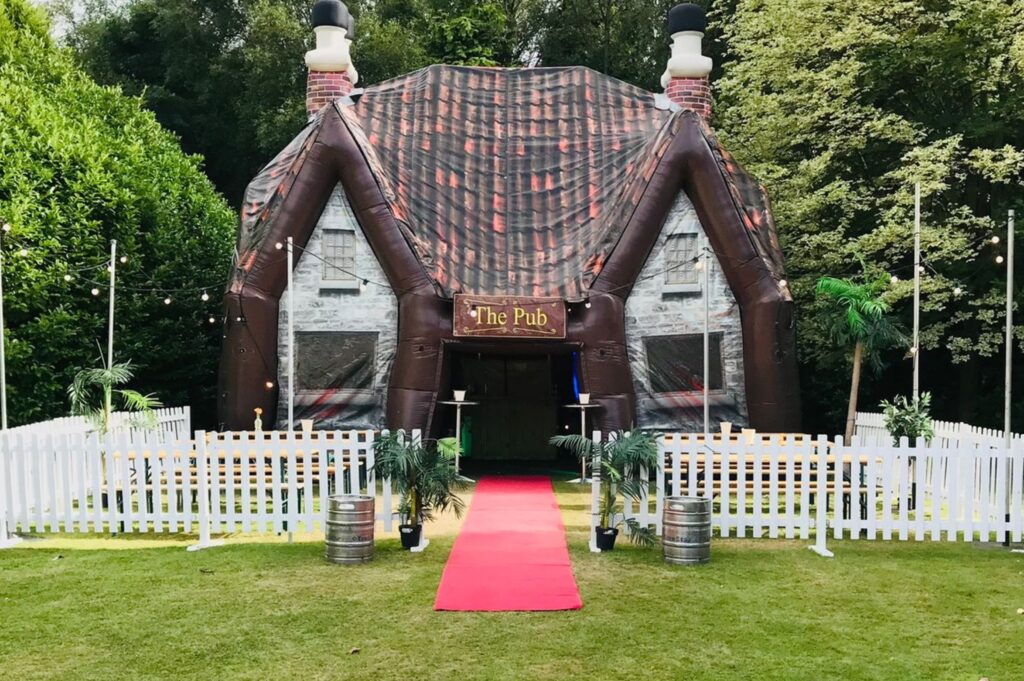 You can now rent an inflatable pub to throw the ultimate garden party
