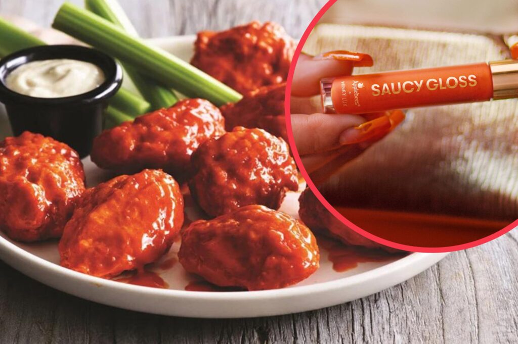 This lipgloss tastes like chicken wings and we’re both disgusted and intrigued