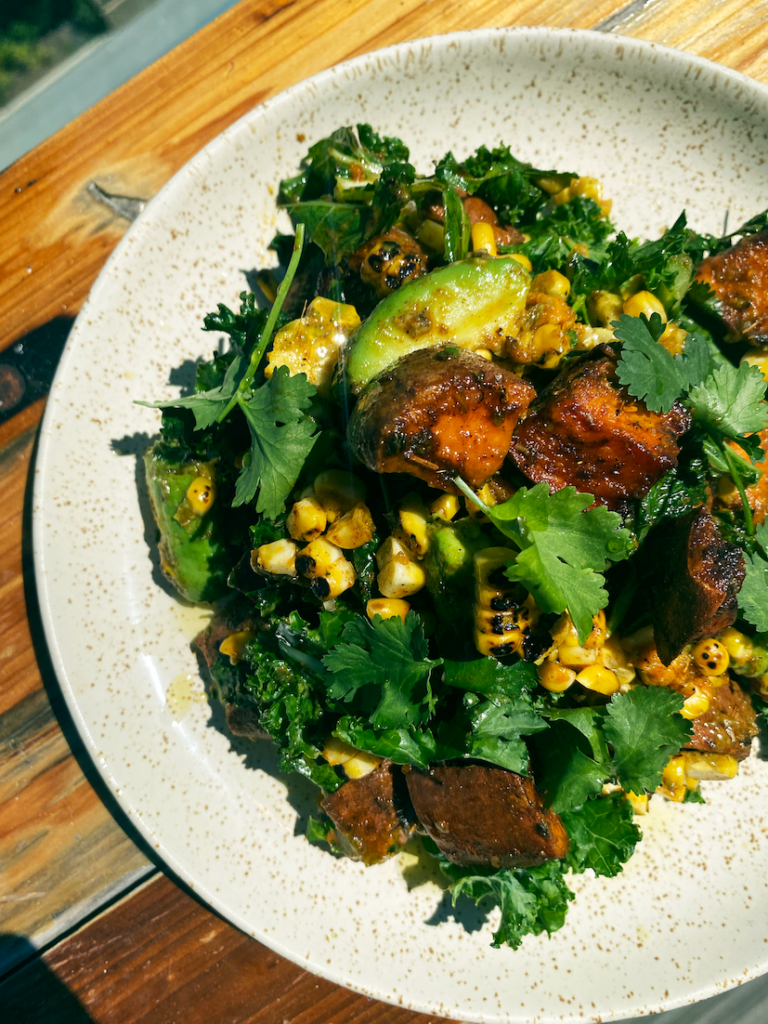Sweet Potato and Charred Corn Cali Salad | Twisted Green