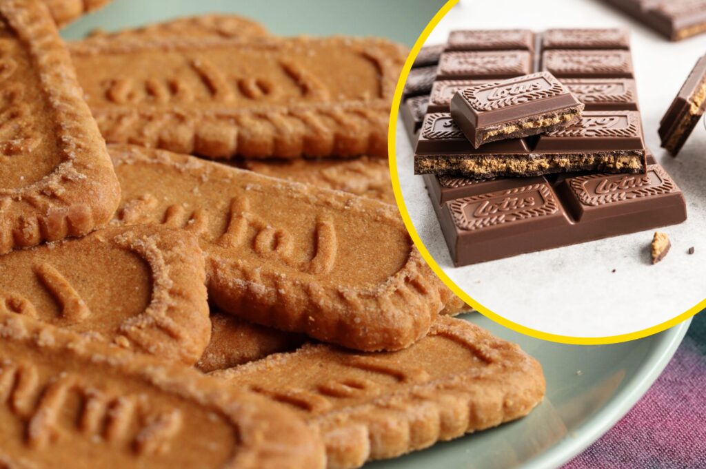 Lotus Biscoff drops chocolate bar filled with speculoos cream in UK