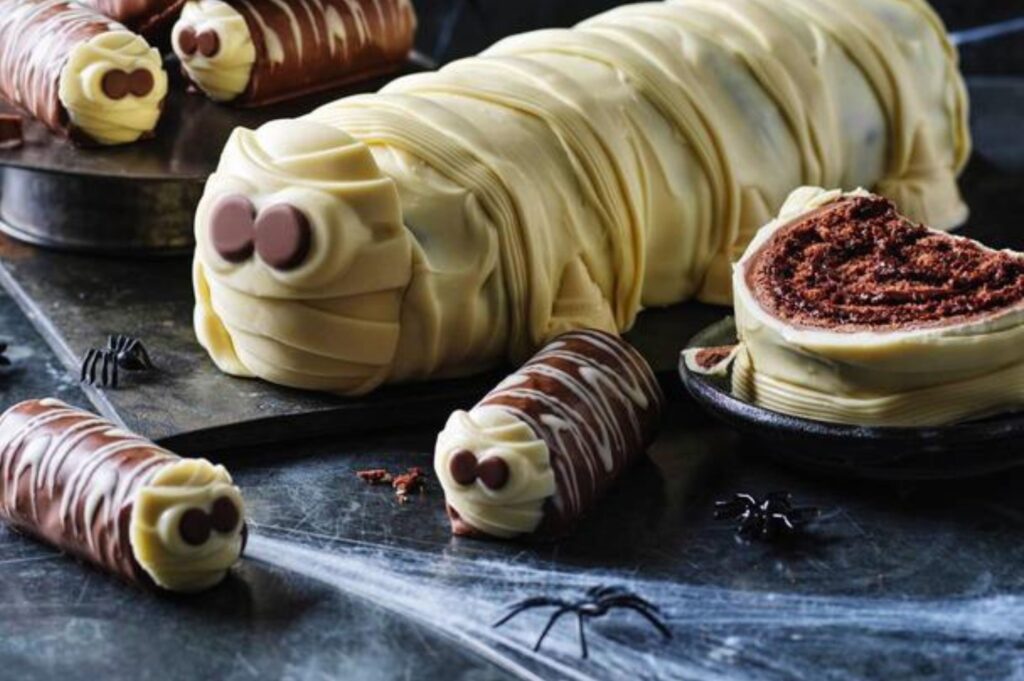 Marks and Spencer is selling mummified Colin the Caterpillar cake for Halloween
