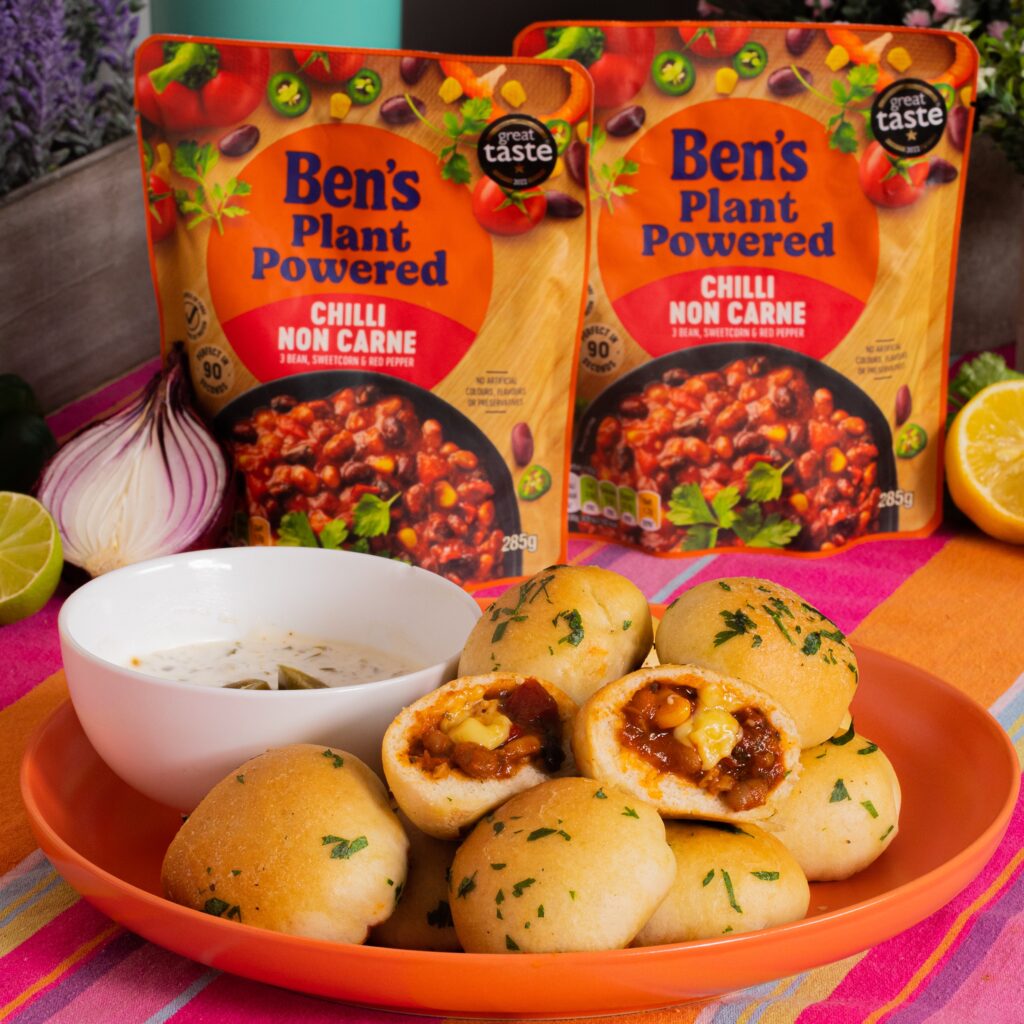 Stuffed Chilli Non Carne Dough Balls with Ben's Original