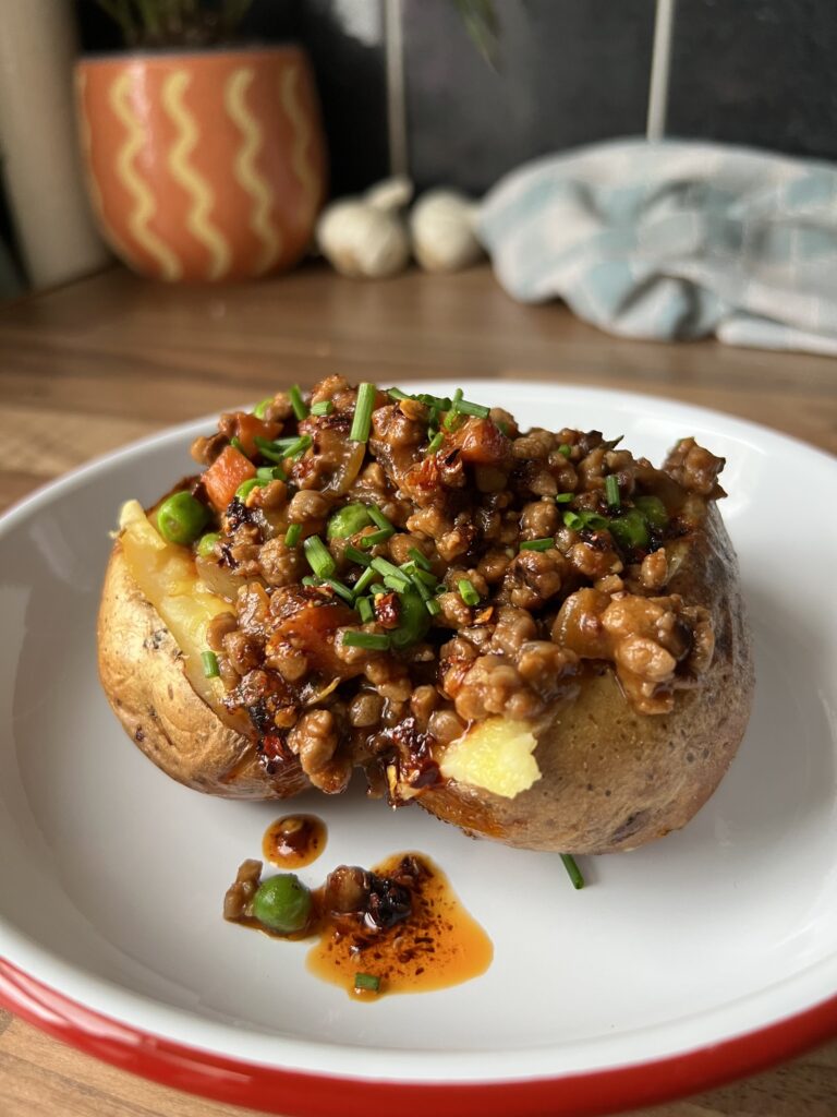 Jacket Potato with Chilli Oil Shepherd’s Pie