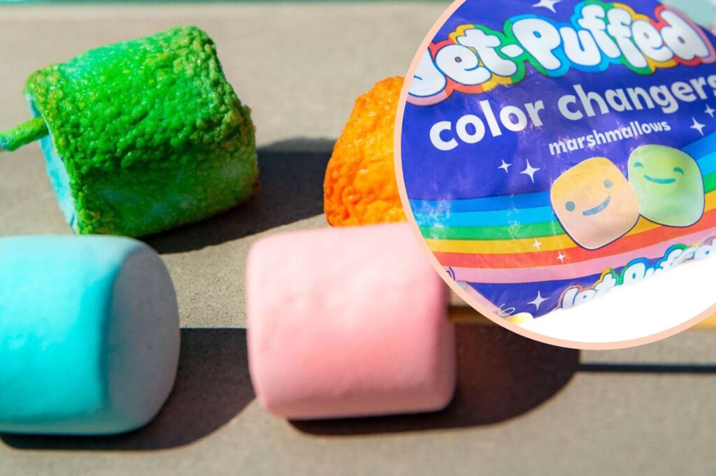 These marshmallows change colour when you toast them