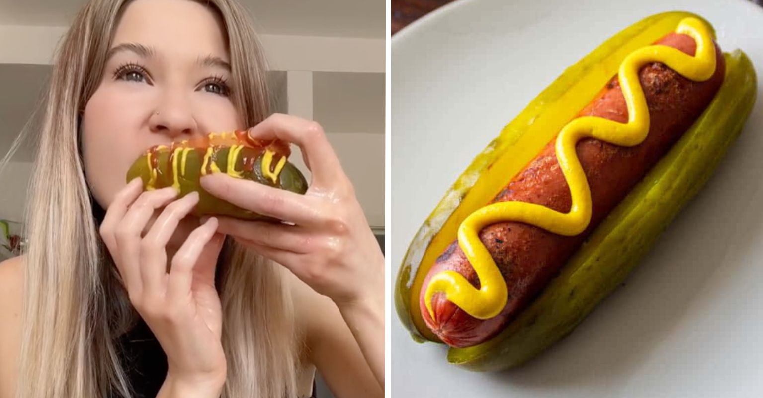 Pickle dogs People are making hot dogs with pickles not buns
