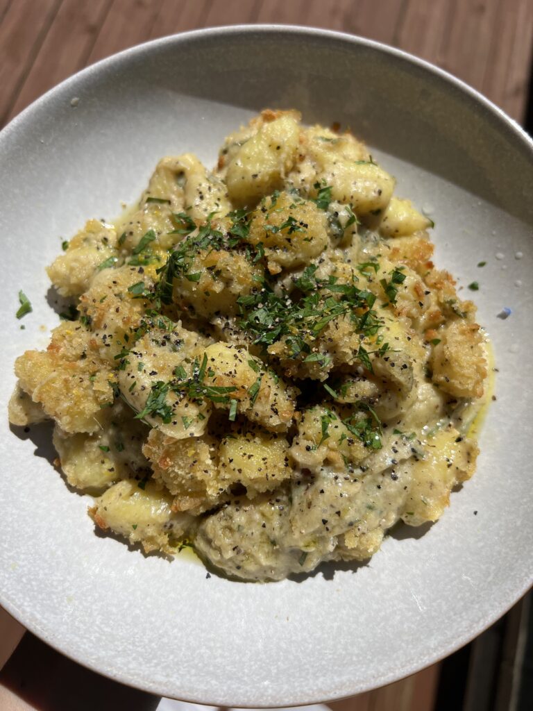 Artichoke, Butter Bean and Truffle Gnocchi Bake