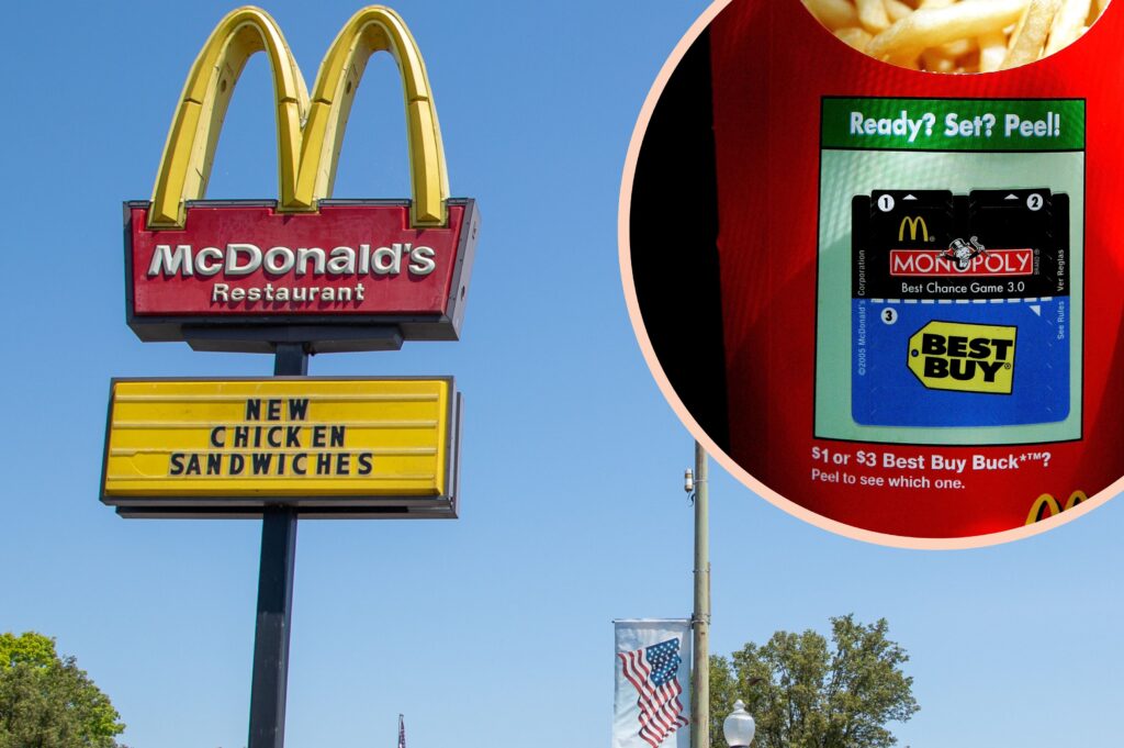 McDonald&#8217;s Monopoly prizes revealed including £100,000 cash