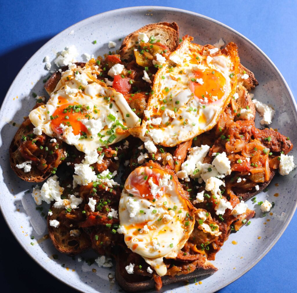 Saucy Sausage Eggs on Toast